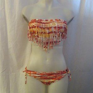 HEAT COLLECTION RED/WHITE/ORANGE BIKINI T/S- B/M